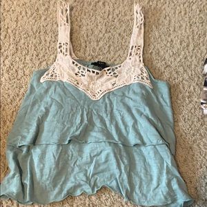 Teal crop top